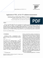 Application of Tio, Sol For Uv Radiation Measurements