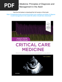 Critical Care Medicine: Principles of Diagnosis and Management in The Adult. 5th Edition. ISBN 0323446760, 978-0323446761