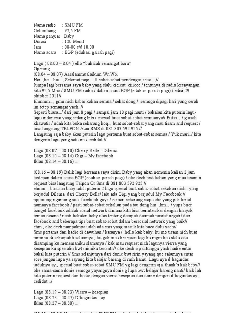 Naskah Radio Naskah Radio