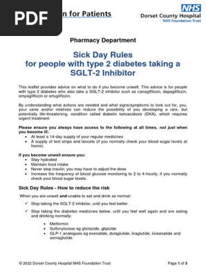 semaglutide sick day rules Sick Day Rules for Type 2 Diabetes | PDF | Diabetes