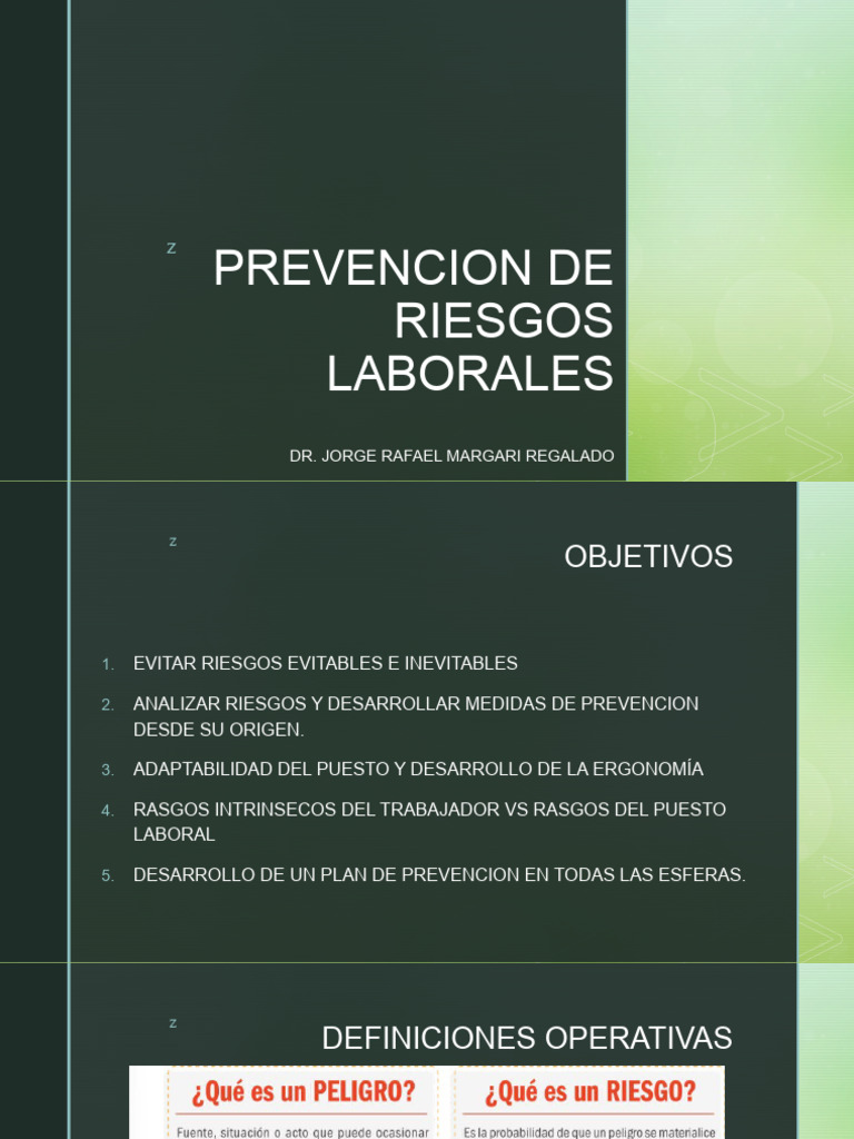 Prevencion de Riesgos Laborales | PDF | Factores humanos y ergonomía ...