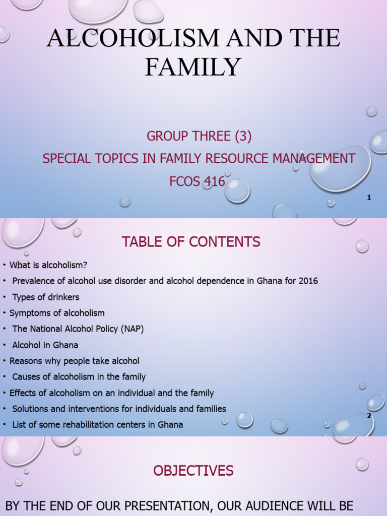 Alcoholism and The Family Group 3-1 | PDF | Alcoholism | Drug ...