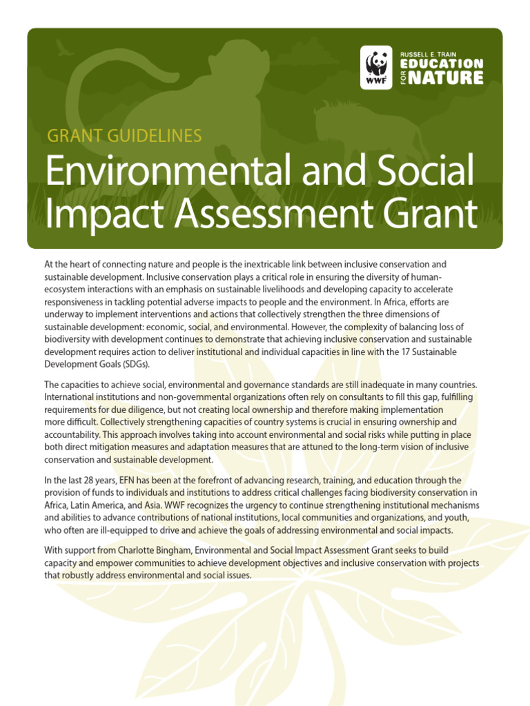 Inclusive Conservation Grant Guidelines | PDF | Sustainability ...