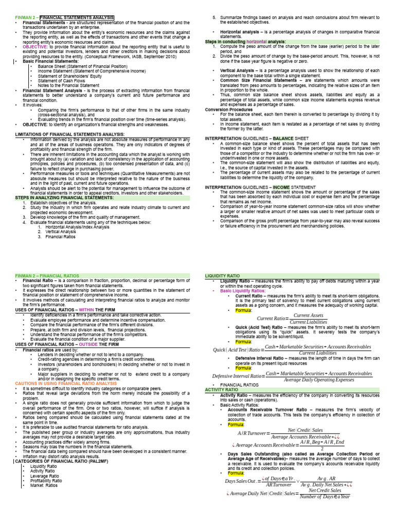 Financial Statement Analysis Guide | PDF | Dividend | Equity (Finance)