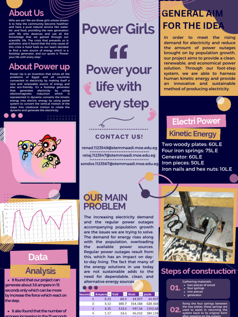 Purple Modern Trifold Brochure | PDF | Electric Generator | Electricity