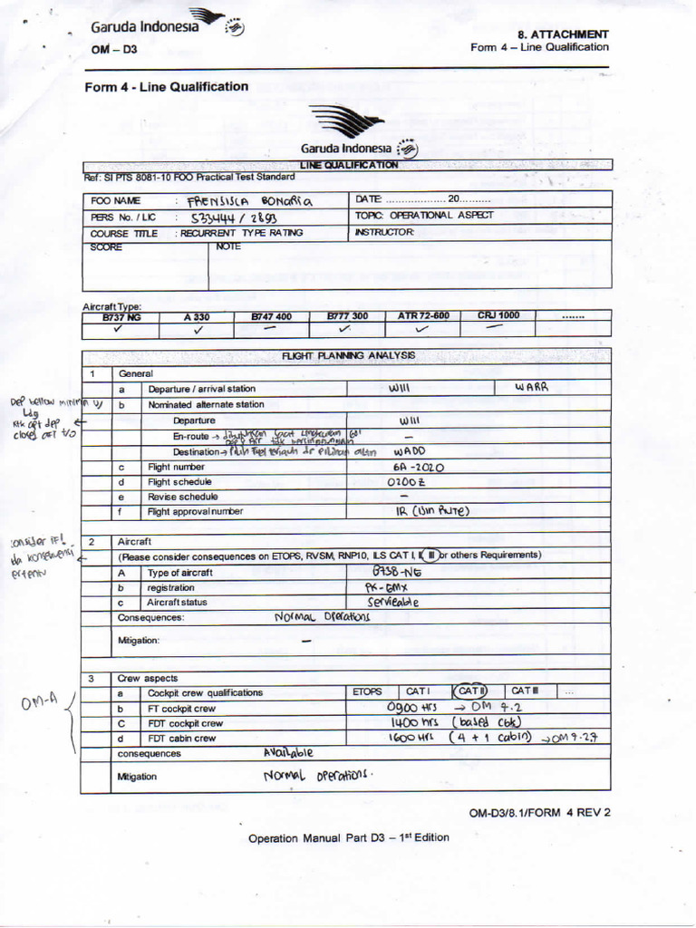 Line Qualification - Type Rating | PDF