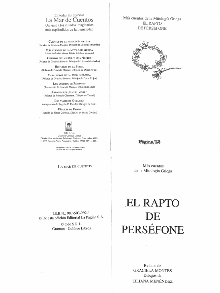 El Rapto de Persefone | PDF
