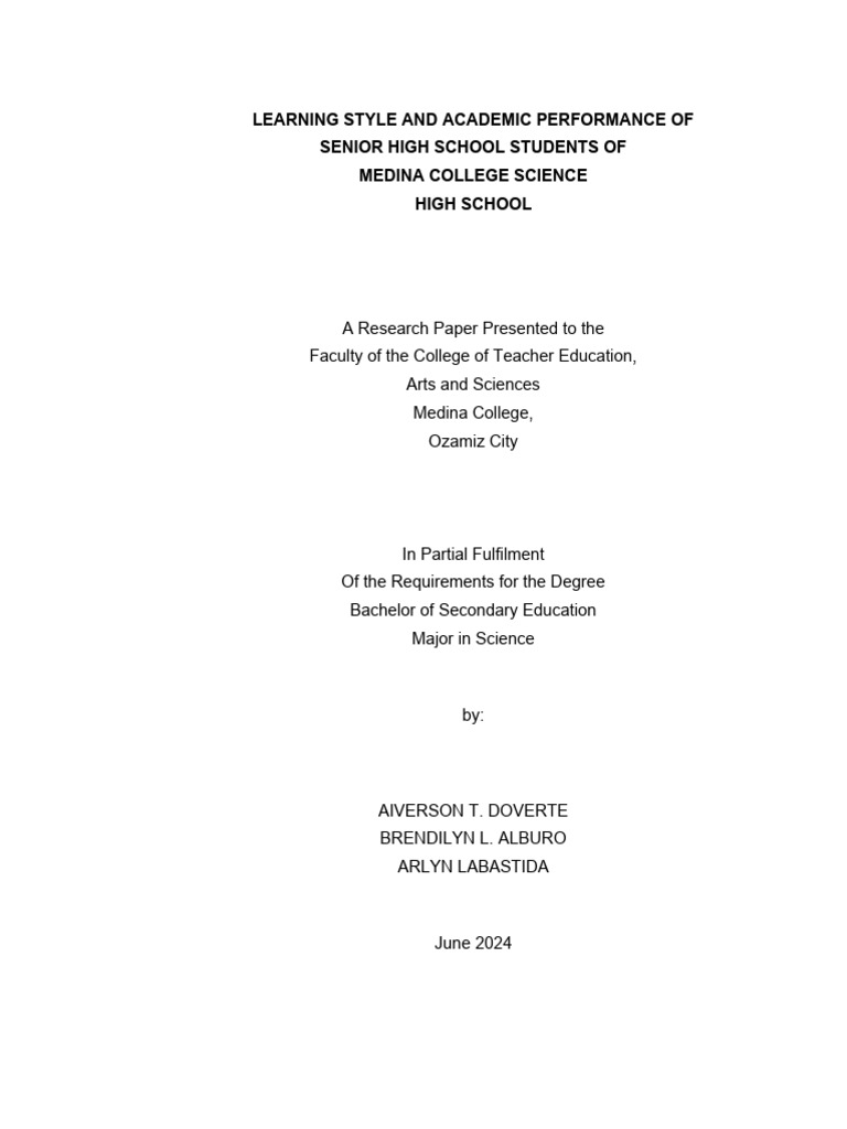 Learning Styles and Student Performance | PDF | Learning Styles | Learning