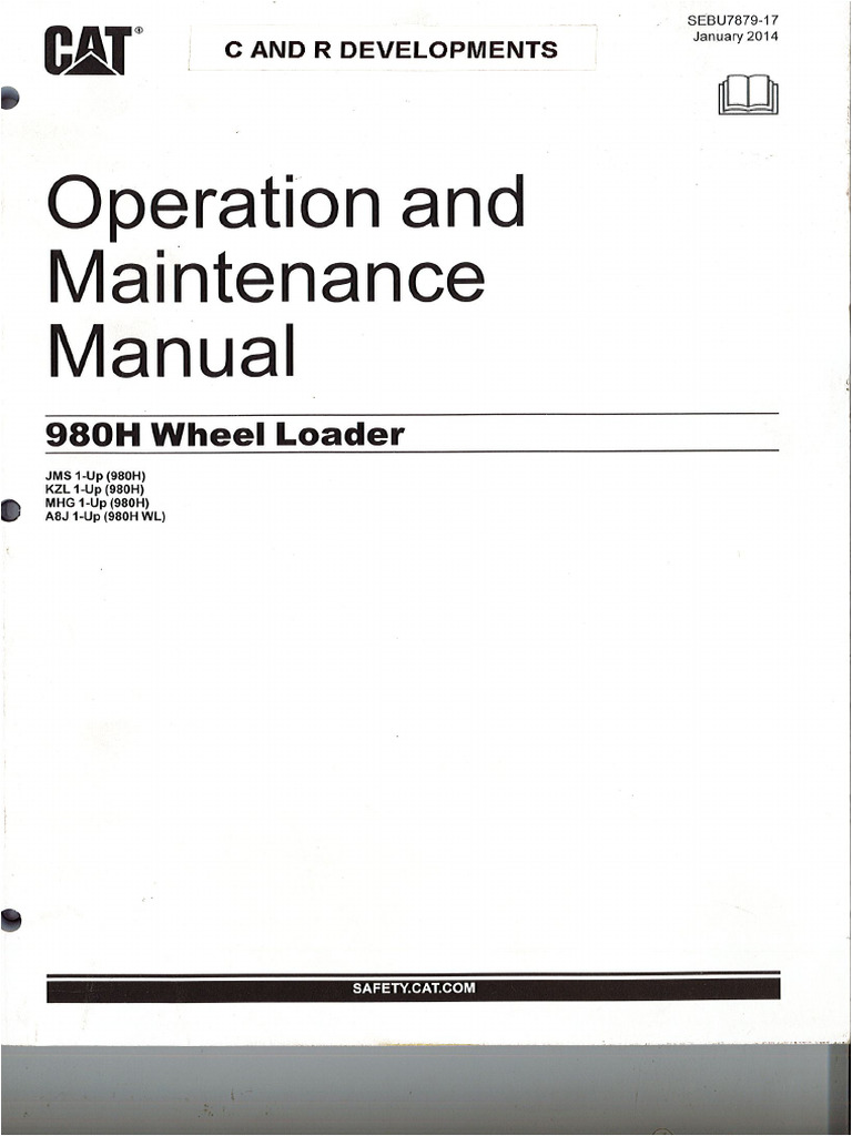 メンテナンス 55 980H Operators Manual | PDF
