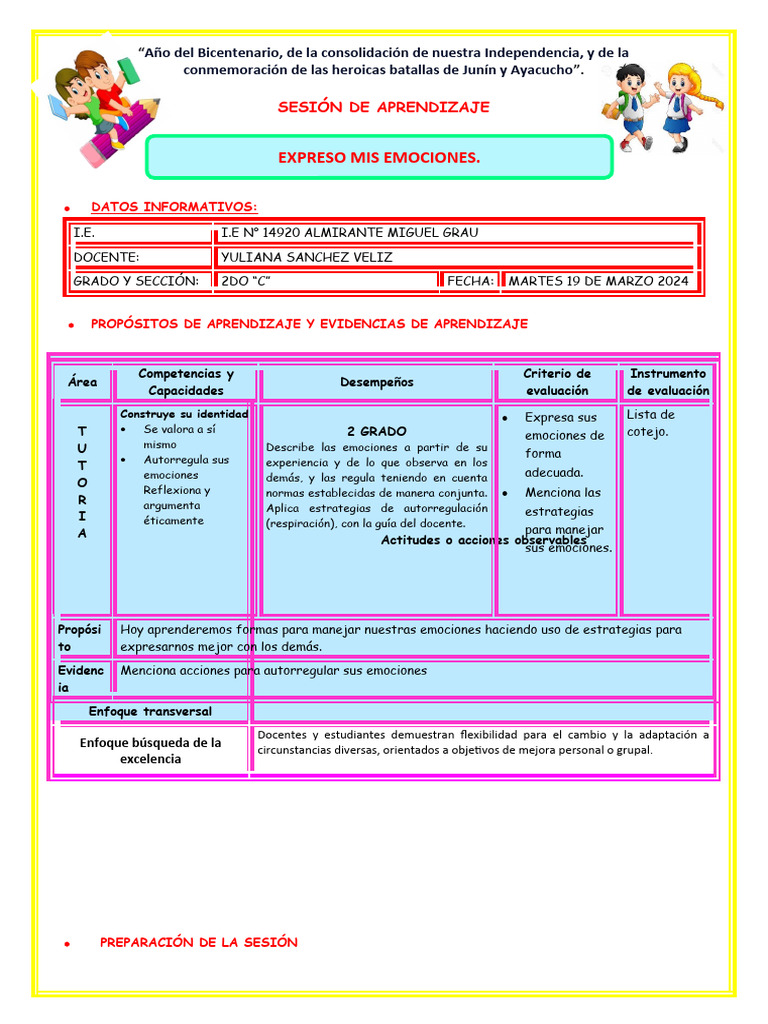 Manejo de Emociones en 2do Grado | PDF | Evaluación | Las emociones
