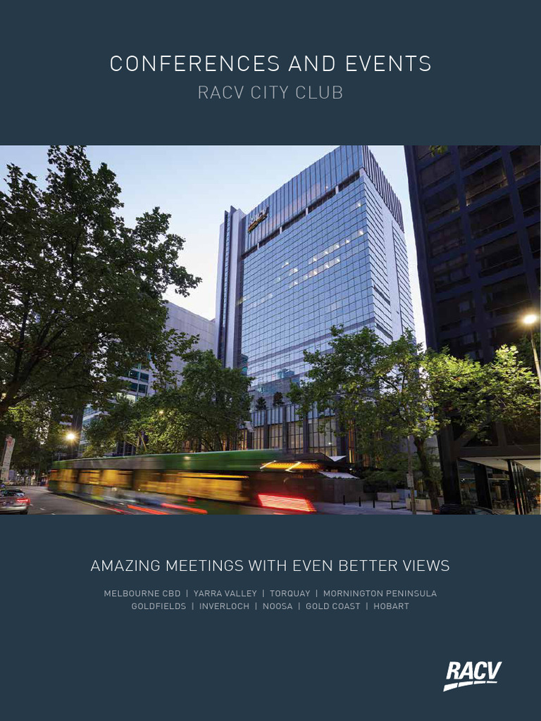 RACV City Club Events Overview | PDF | Melbourne | Restaurants