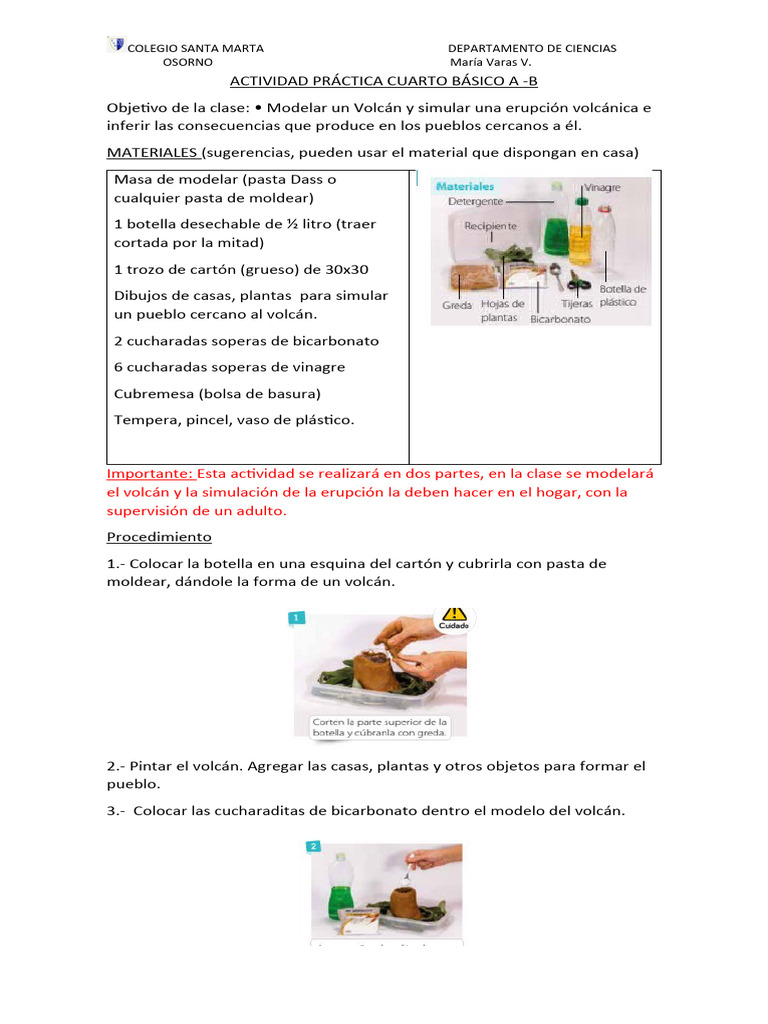 Trabajo Practico El Volcan 4 Basico Pdf