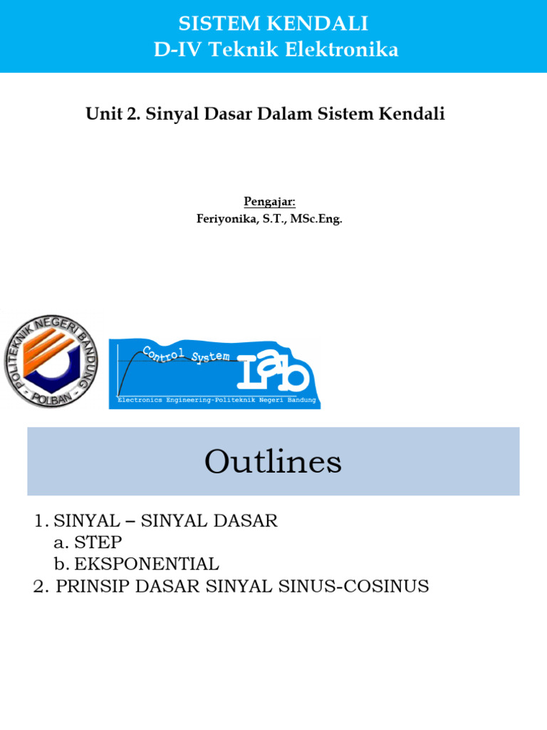 Sinyal Dasar dalam Sistem Kendali | PDF