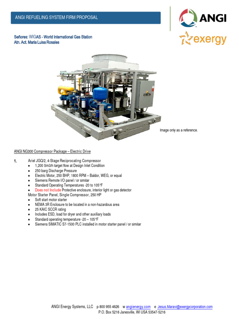 ANGI Compressor Proposal for WIGAS | PDF | Implied Warranty | Legal ...