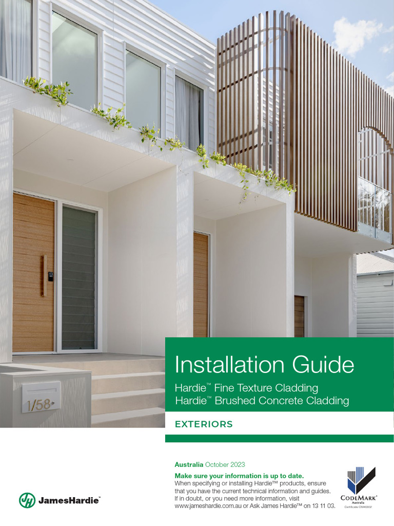 Hardie Fine Texture & Brushed Concrete Cladding Installation Guide ...