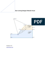 Analisis Kestabilan Lereng Dengan Metode Irisan