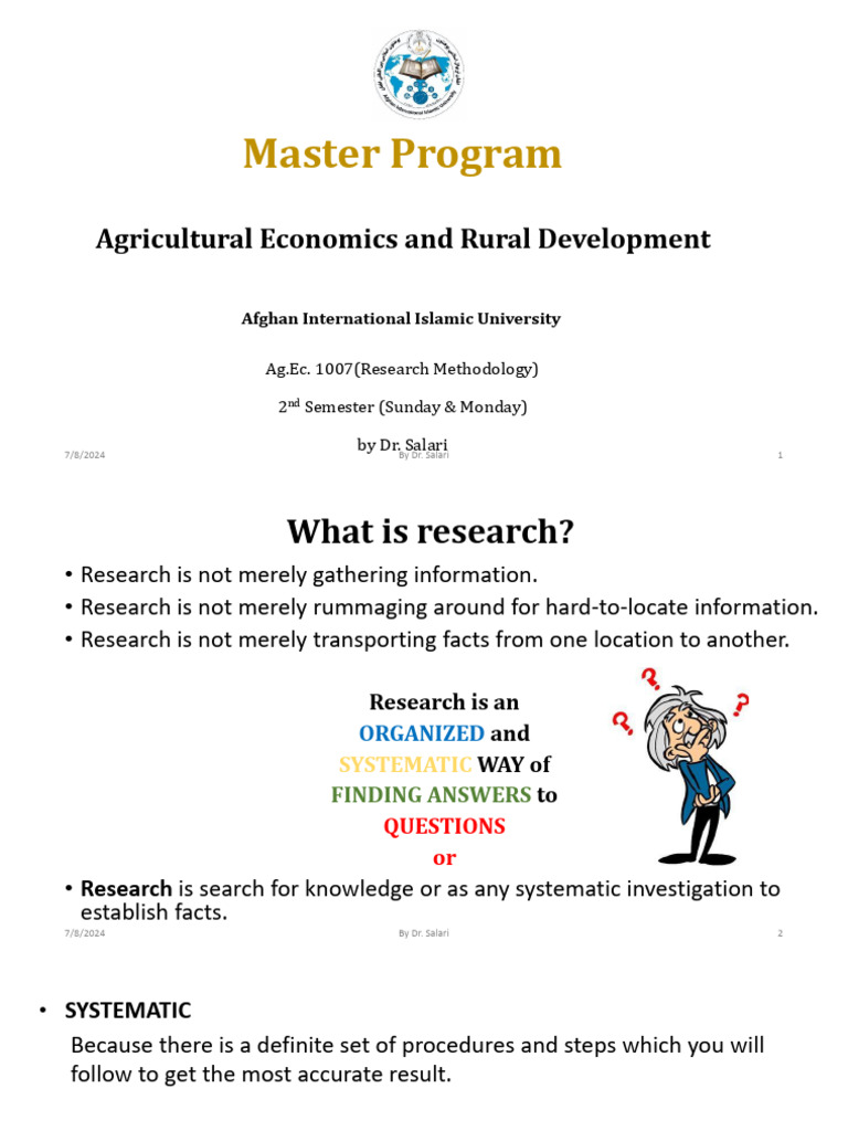 Research Methology 2 | PDF | Methodology | Level Of Measurement