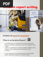 Road Accident Report Writing Guide | PDF