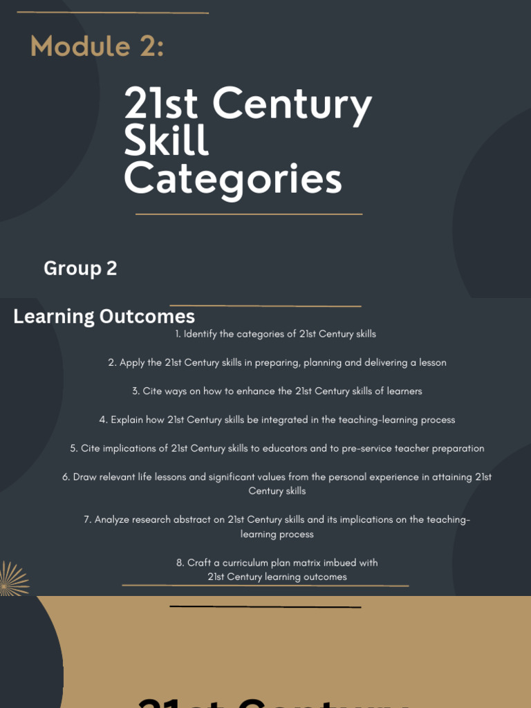 21st Century Skills Categories Prof Ed 108 Reporting Pdf