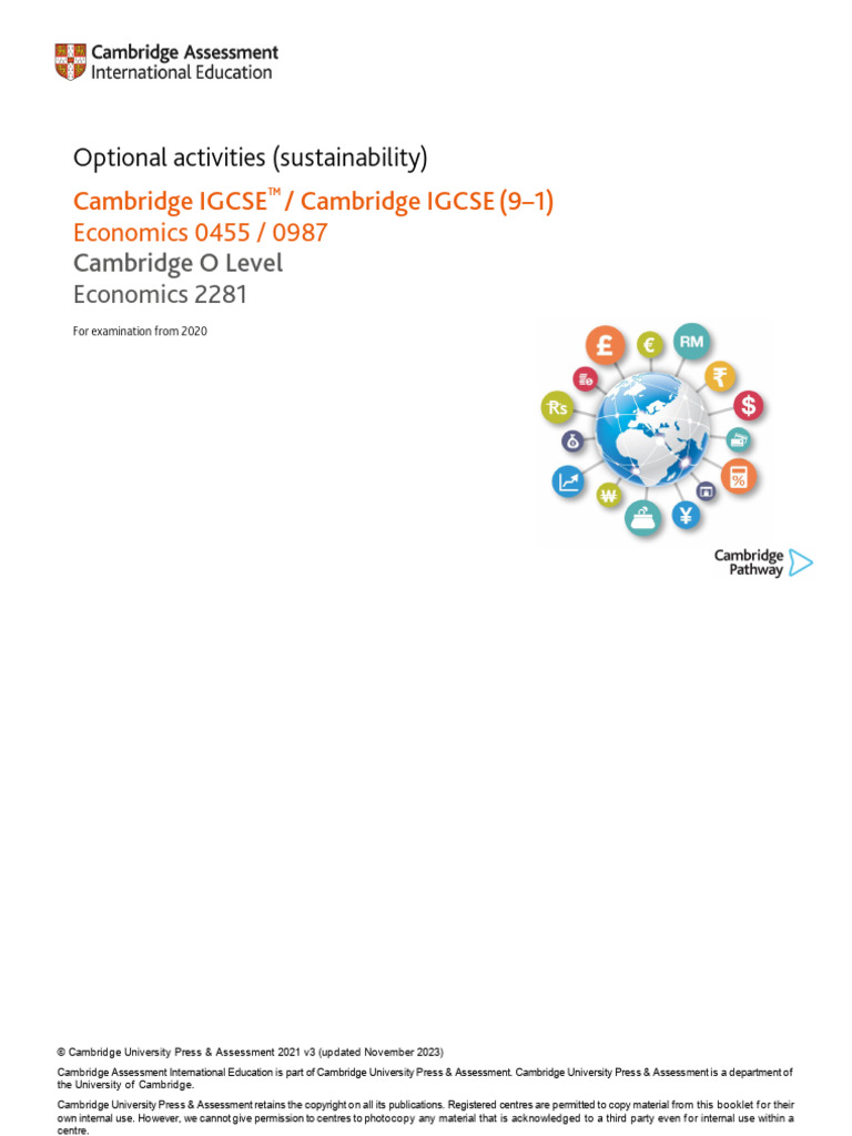 0455 Y20 Optional Activities (Sustainability) | PDF | Sustainability ...