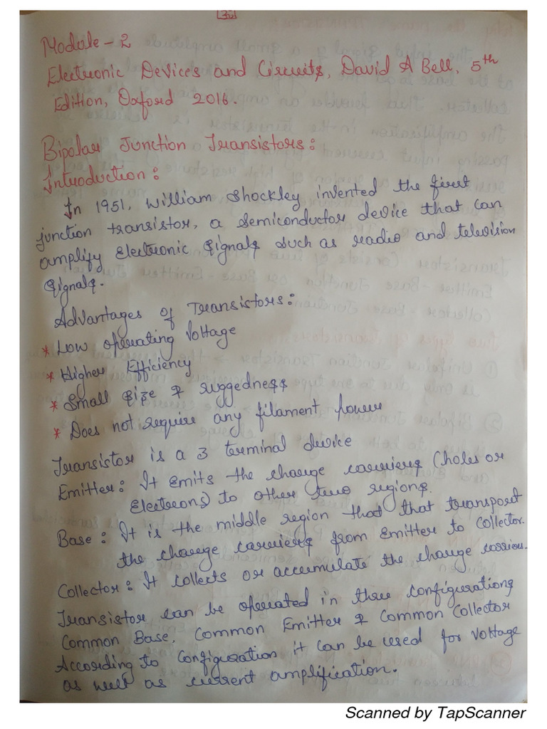 Electronics Unit 1 Notes | PDF