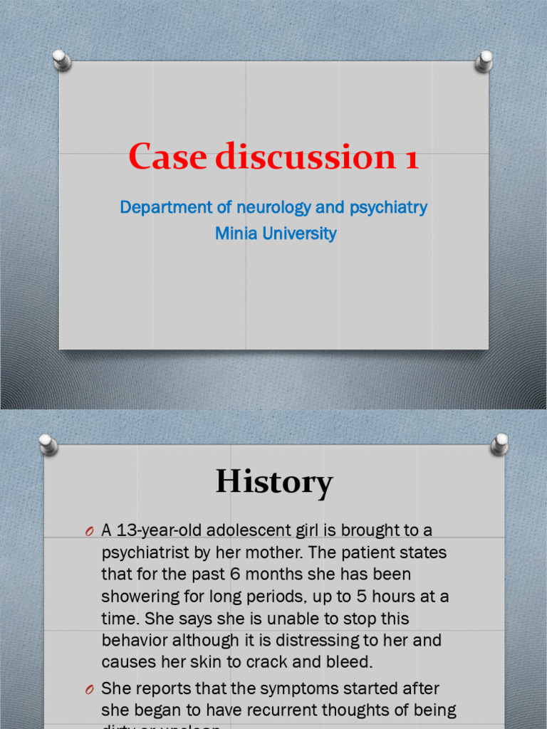 Case Discussion 1 | PDF | Obsessive–Compulsive Disorder | Selective ...