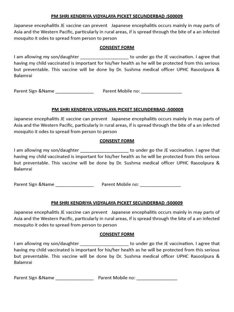 Consent Form School Pdf