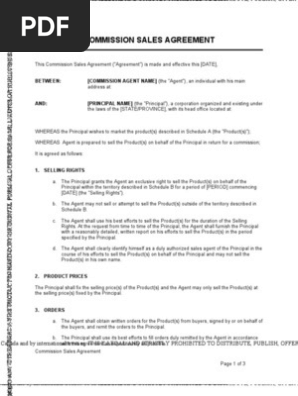 Commission Sales Agreement