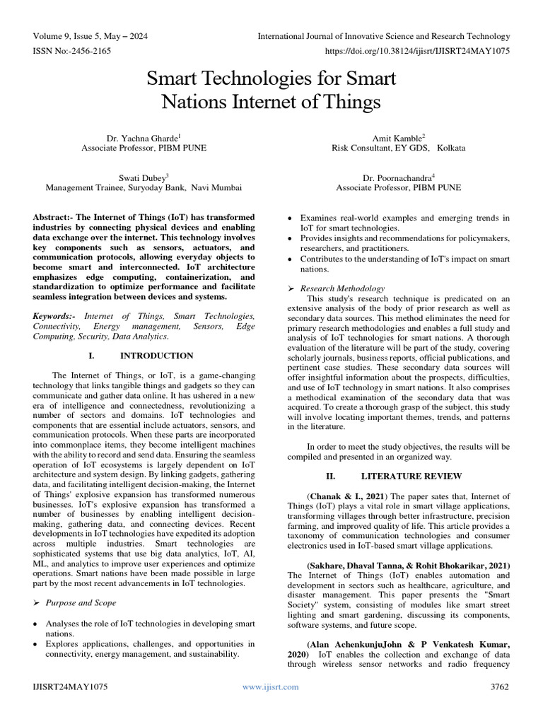Smart Technologies For Smart Nations Internet Of Things Pdf