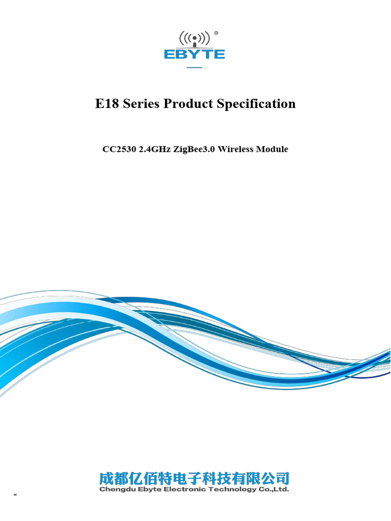 E18 Series ZigBee3.0 UserManua EN v1.8 | PDF | Computer Network | Power ...