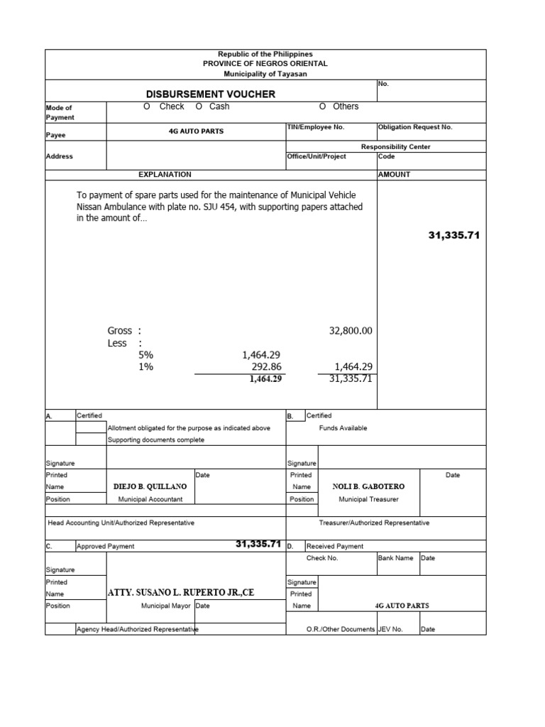 Nissan Ambulance Sju-454 - JRC Auto Supply | PDF | Payments