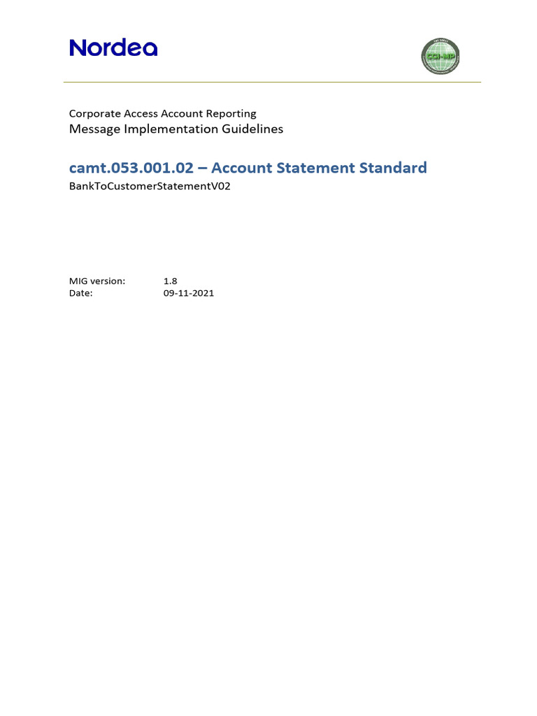 Caar Camt 053 001 02 Account Statement Standard | PDF | Xml | Debits ...