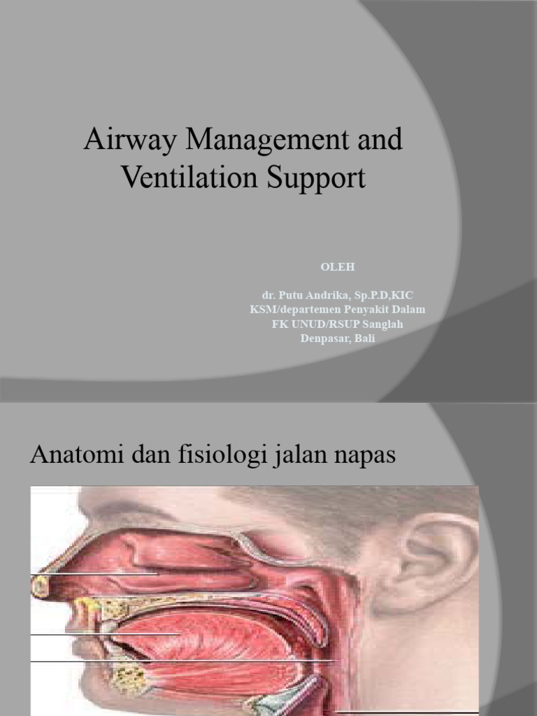 Airway Management and Ventilasi Support | PDF | Sains & Matematika