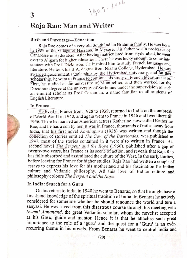 Raja Rao | PDF