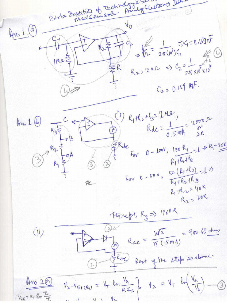 AnE Midsem 2020 Solutions | PDF