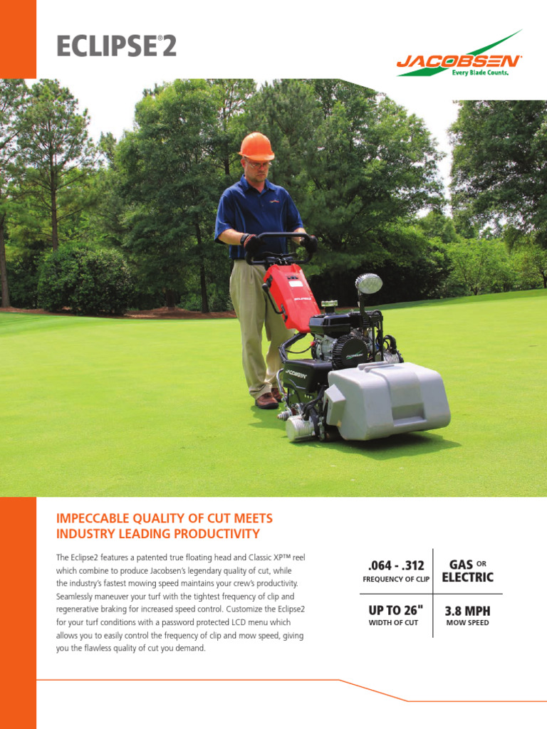 Jacobsen Eclipse 2 Hybrid New SA 1 | PDF | Hybrid Vehicle | Mower