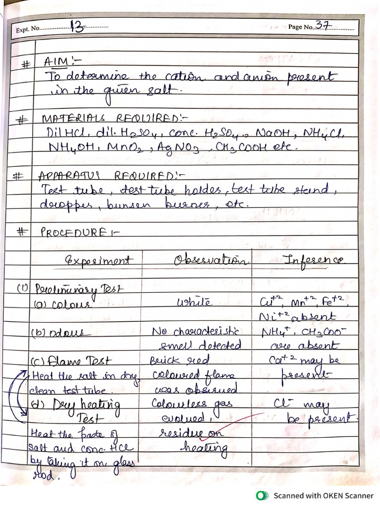 Exp 13 - Calcium Chloride | PDF