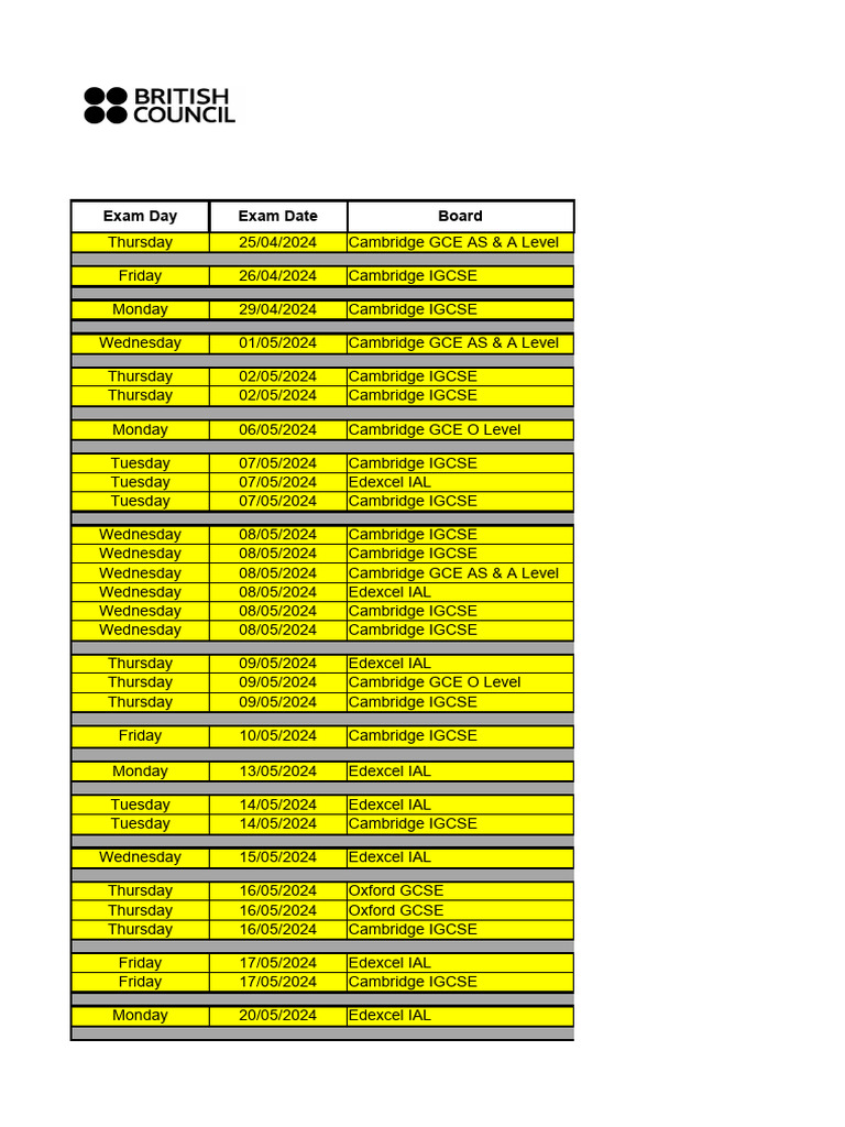 Cambridge Exam Schedule 2024 | PDF | Physics | Mathematics