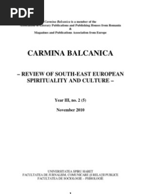 Carmina Balcanica 2010 2 Balkans Philosophical Science