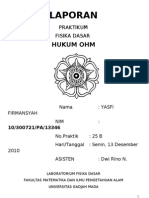 Laporan-Praktikum-Fisika Dasar Hukum Ohm