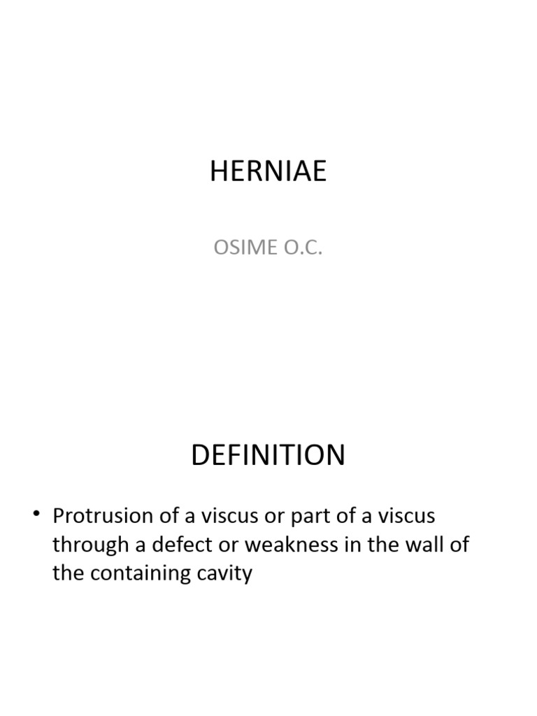 Types and Treatment of Herniae | PDF | Anatomy