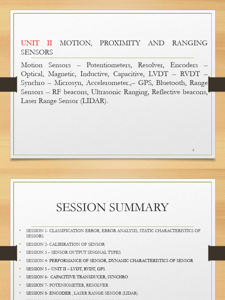 PDF Sat Unit II 01.7.2020 | PDF | Ultrasound | Sensor