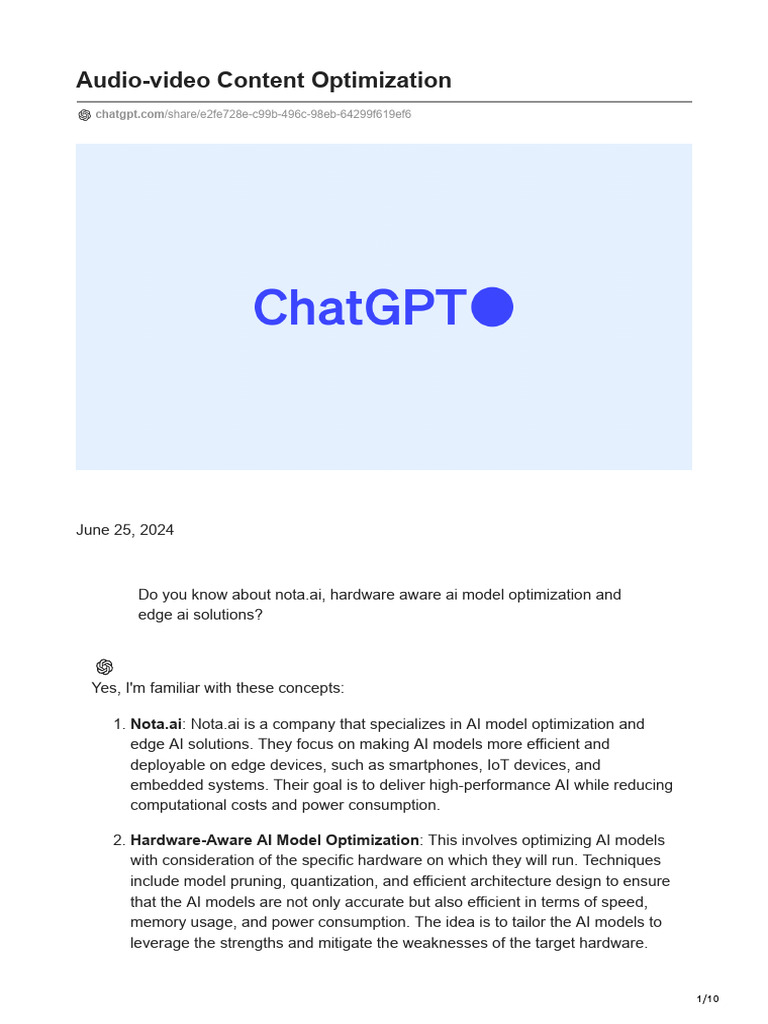 Audio-Video Good and Great Optimization | PDF | Artificial Intelligence ...