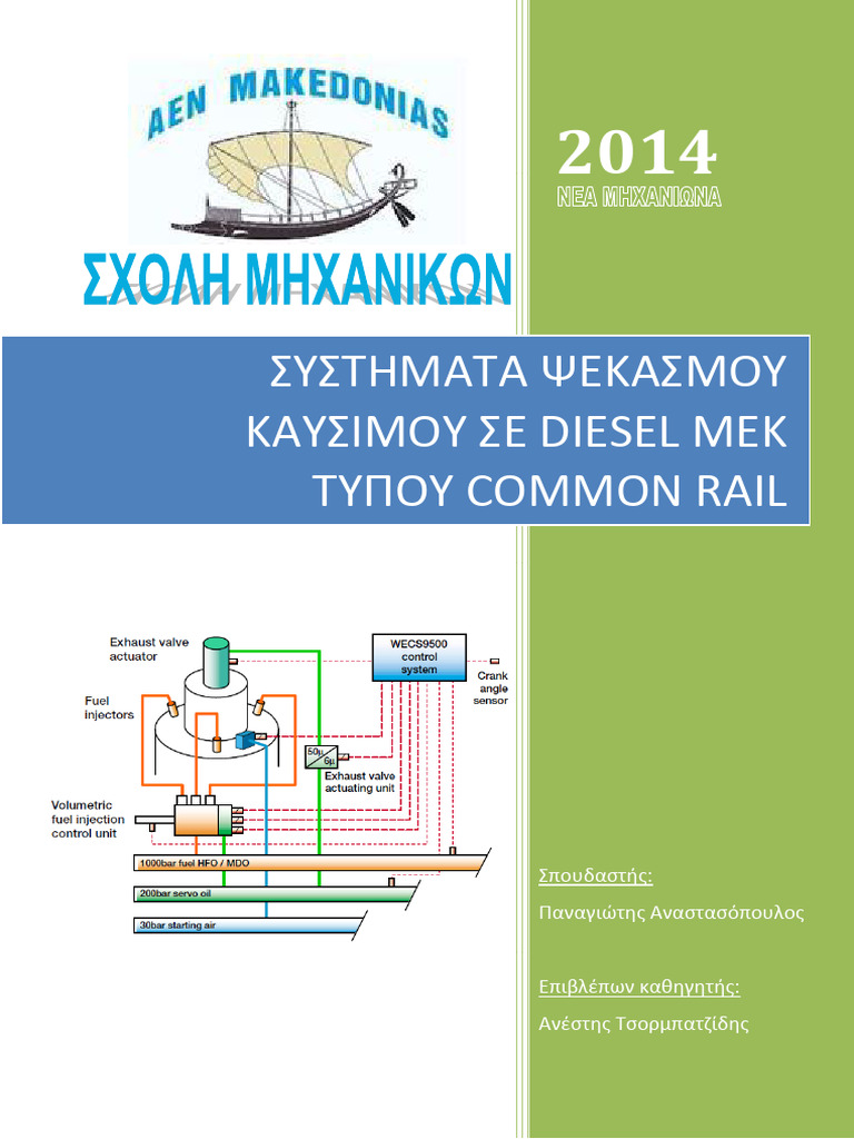 SYSTHMATA PsEKASMOY KAYSIMOY SE DIESEL MEK TYPOY COMMON RAIL | PDF