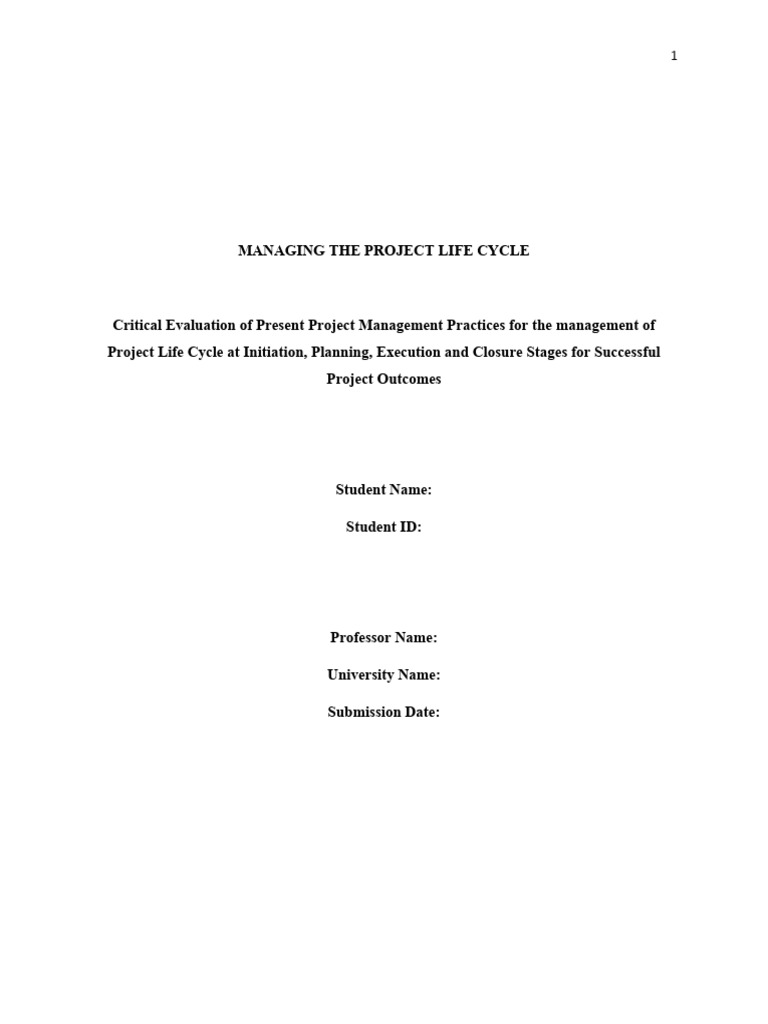 Managing The Product Life Cycle - Modified | PDF | Project Management ...