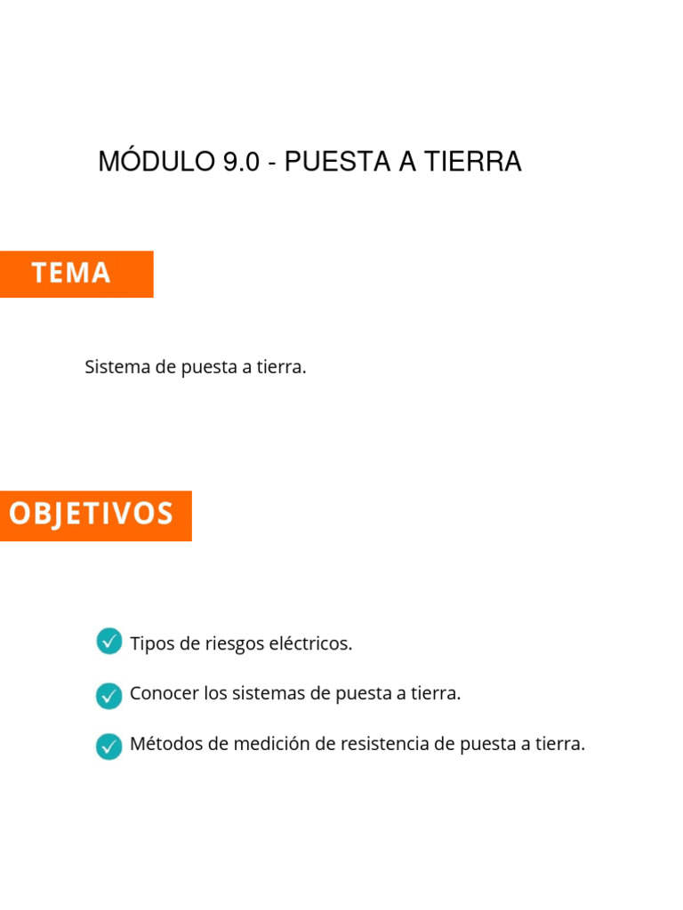 Módulo 9 Puesta A Tierra | PDF | Electromagnetismo | Electricidad