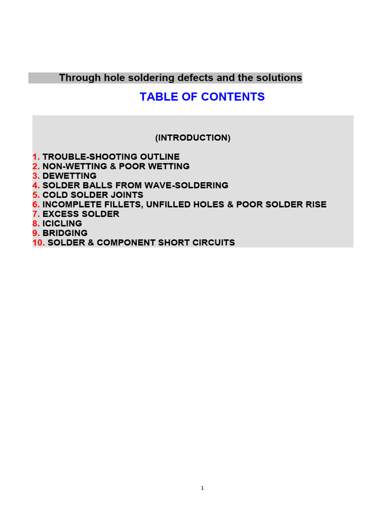 Soldering Defects and Solutions Guide | PDF | Soldering | Printed ...