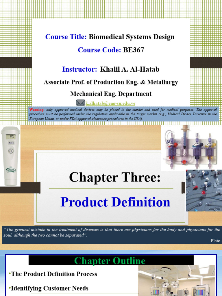 CH Three Product Definition | PDF | Medical Device