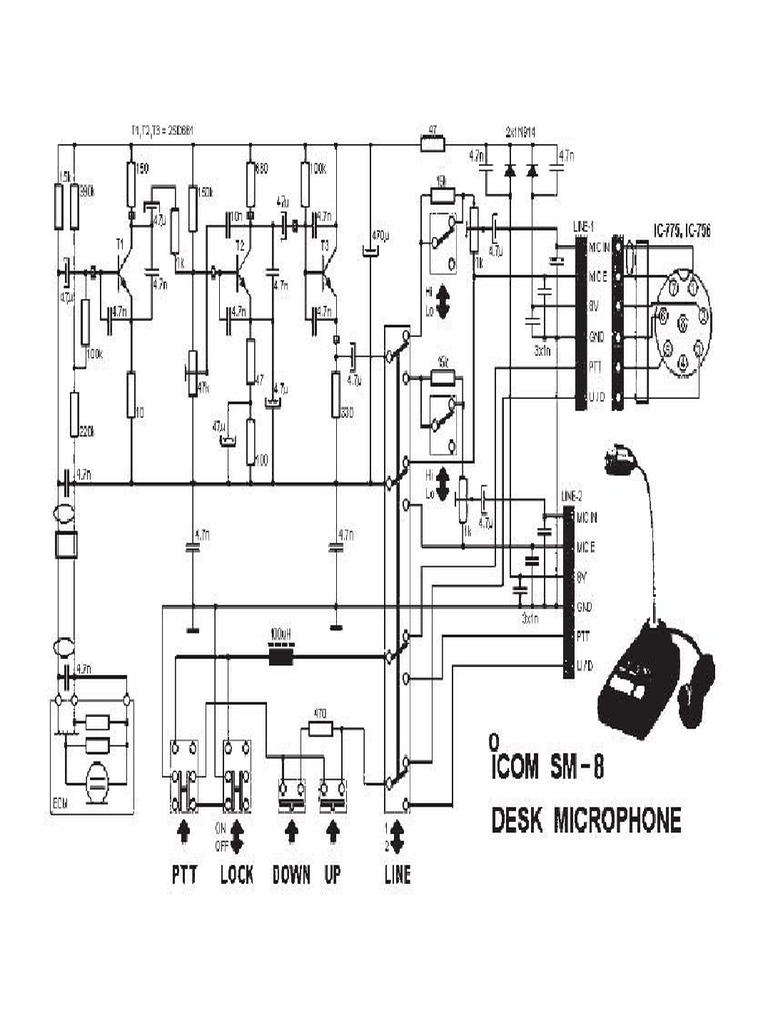 ICOM SM-8 スタンドマイク　2回路切替 ICOM SM-8 スタンドマイク 2回路切替 | マイクスタンド