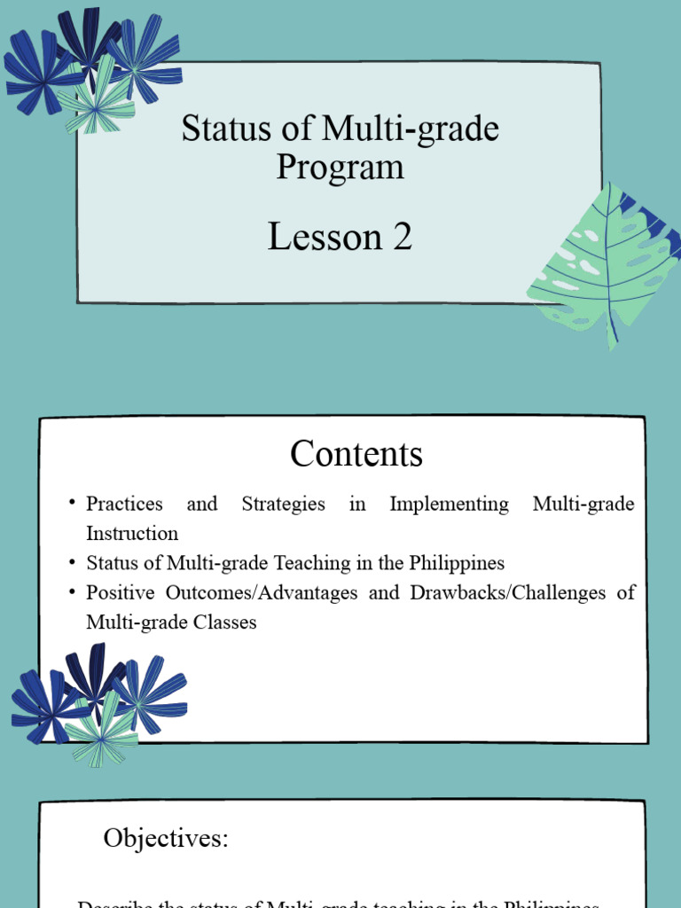 Status of Multi-grade Teaching in the Philippines | PDF | Teachers ...
